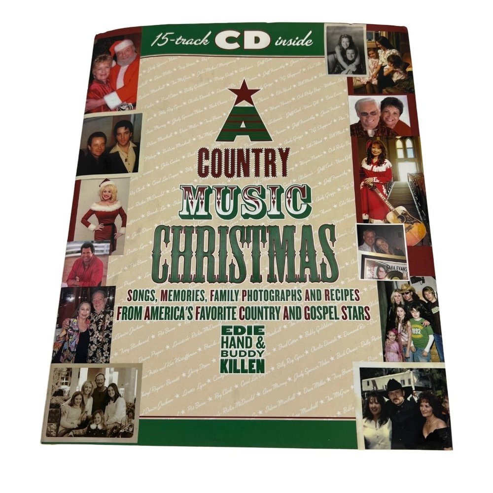 Country Music Christmas Cookbook Eddie Hand Buddy Killen w/ 15 Track CD
